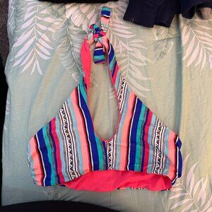 Malibu - mutli-colored reversible bikini top